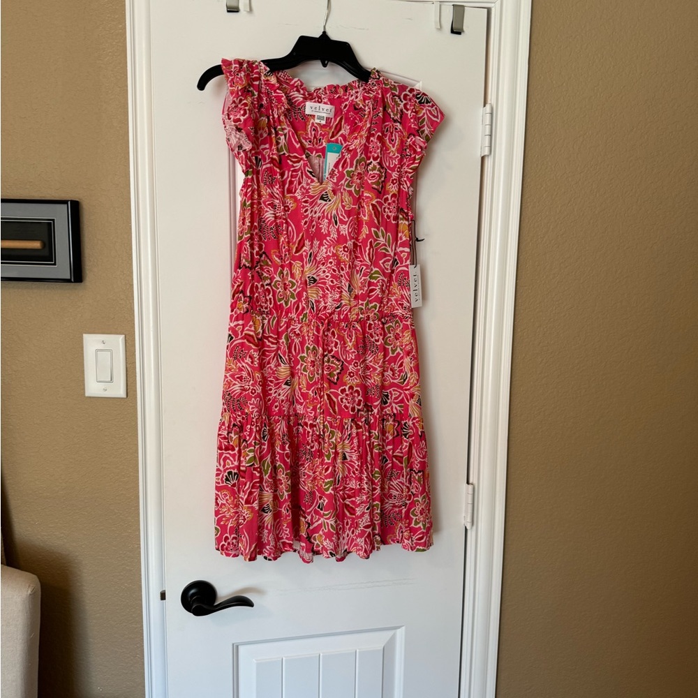 Velvet by Graham & Spencer Paloma Tie Waist Dress - Pink, Size S